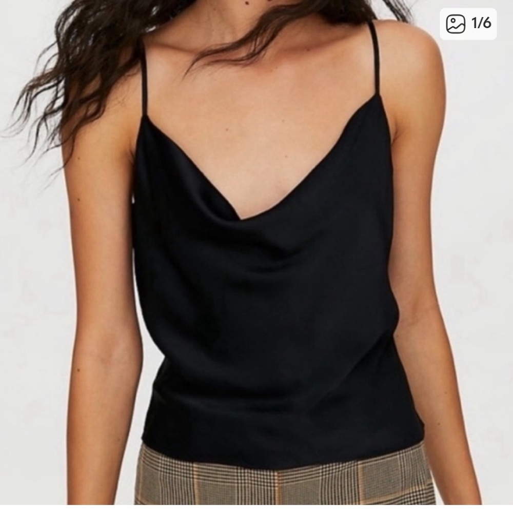Babaton Black Cowlneck Camisole